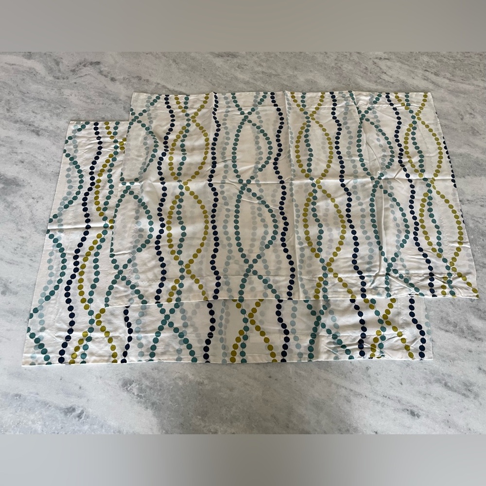 PAIR Vintage 1999 IKEA Hanna Parla Pillow Shams Pillowcase Standard Size Dots